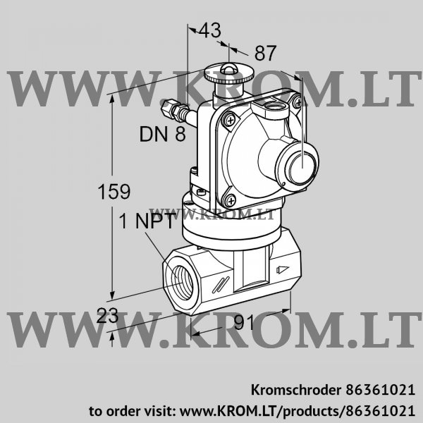Kromschroder JSAV 25TN40/1-0Z, 86361021 safety shut-off valve, 86361021