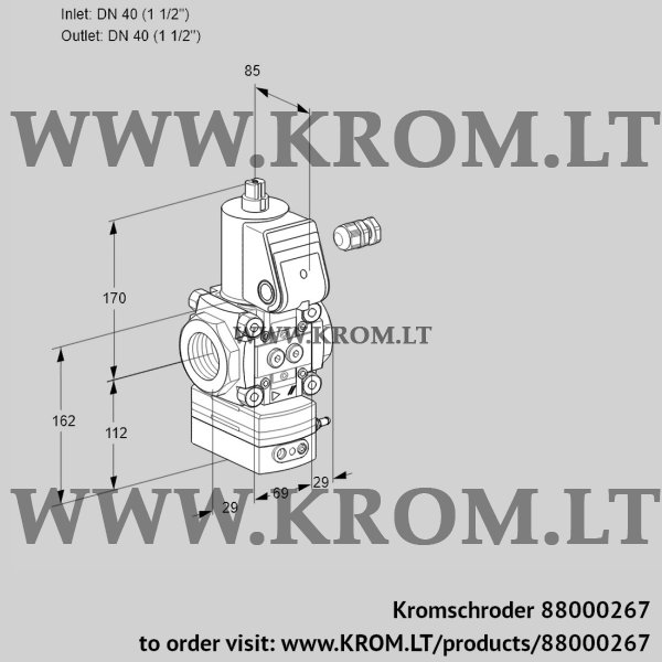 Kromschroder VAD 240R/NW-100A, 88000267 pressure regulator, 88000267