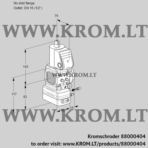 Kromschroder VAG 1-/15R/NWBE, 88000404 air/gas ratio control, 88000404