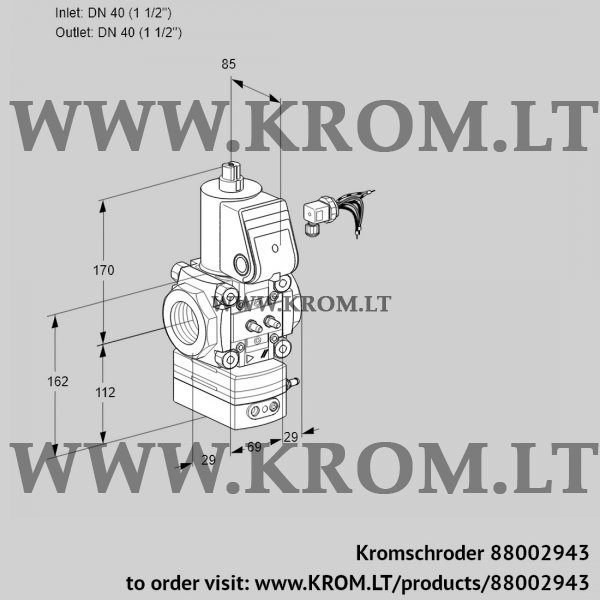 Kromschroder VAD 240R/NW-100A, 88002943 pressure regulator, 88002943