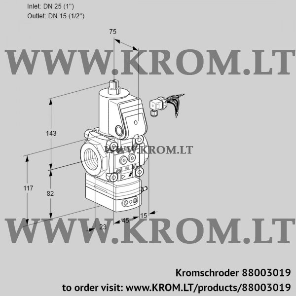 Kromschroder VAD 125/15R/NW-50B, 88003019 pressure regulator, 88003019