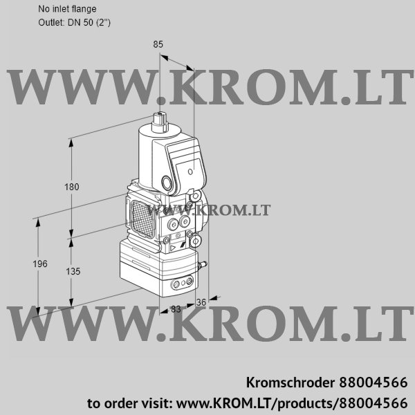 Kromschroder VAD 3T-/50N/NQ-25A, 88004566 pressure regulator, 88004566