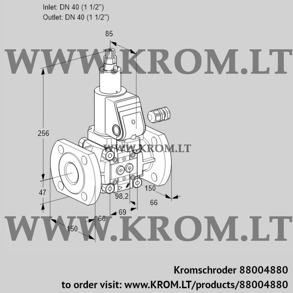 Kromschroder VAS 240F/LWSR, 88004880 gas solenoid valve, 88004880