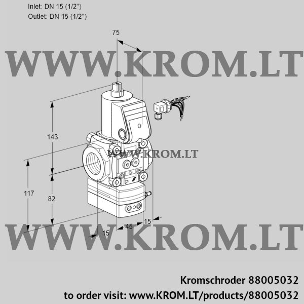 Kromschroder VAD 115R/NW-50B, 88005032 pressure regulator, 88005032