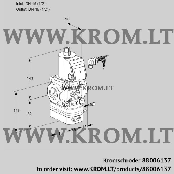 Kromschroder VAG 115R/NKBE, 88006137 air/gas ratio control, 88006137