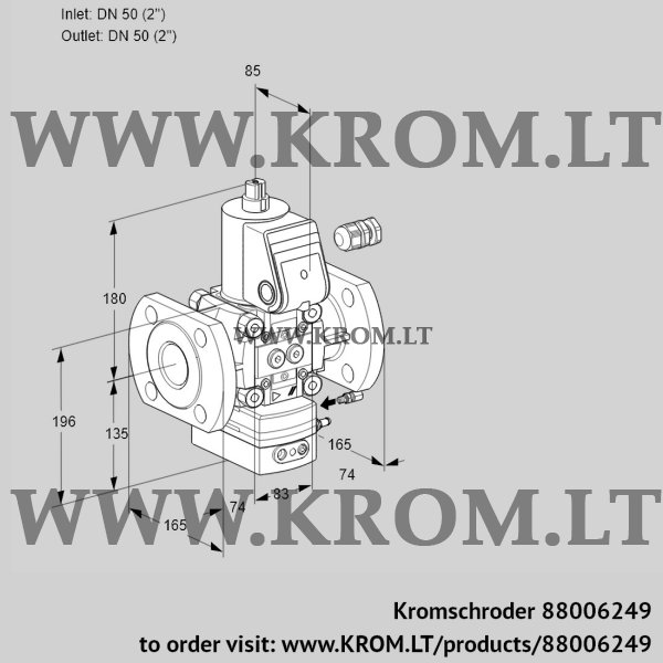 Kromschroder VAG 350F/NWAE, 88006249 air/gas ratio control, 88006249