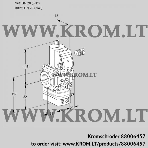 Kromschroder VAD 120R/NQ-50A, 88006457 pressure regulator, 88006457