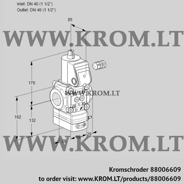 Kromschroder VAV 240R/NQAK, 88006609 air/gas ratio control, 88006609