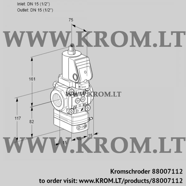 Kromschroder VAD 1T15N/NQSR-100B, 88007112 pressure regulator, 88007112