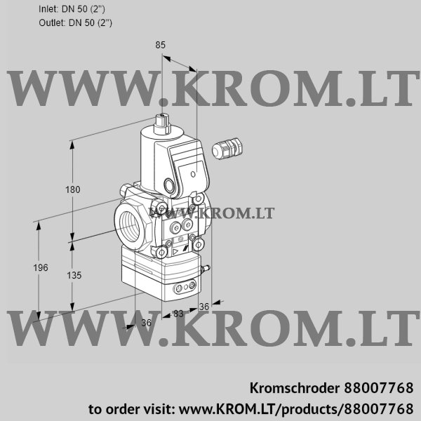 Kromschroder VAG 350R/NKAN, 88007768 air/gas ratio control, 88007768