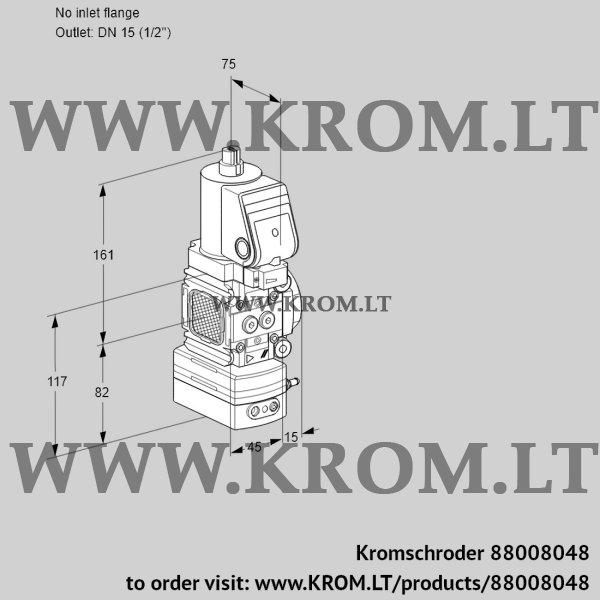 Kromschroder VAG 1T-/15N/NQSRBA, 88008048 air/gas ratio control, 88008048