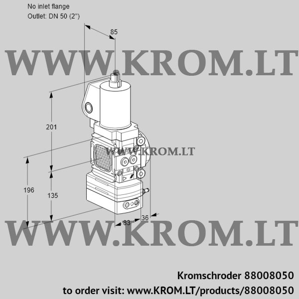 Kromschroder VAG 3T-/50N/NQSLAA, 88008050 air/gas ratio control, 88008050