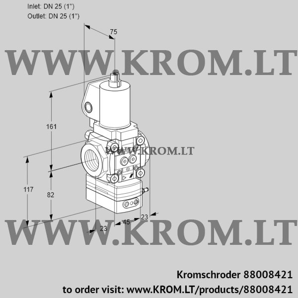 Kromschroder VAG 1T25N/NQSLAA, 88008421 air/gas ratio control, 88008421