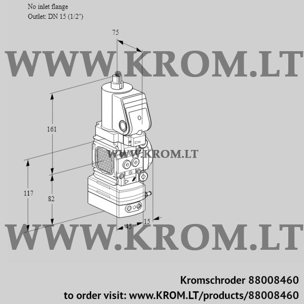 Kromschroder VAD 1T-/15N/NQSR-100B, 88008460 pressure regulator, 88008460