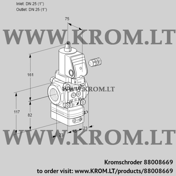 Kromschroder VAG 125R/NWSRAN, 88008669 air/gas ratio control, 88008669