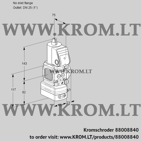 Kromschroder VAG 1-/25R/NKAN, 88008840 air/gas ratio control, 88008840