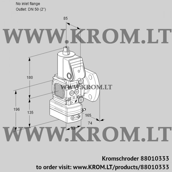Kromschroder VAD 3-/50F/NW-100A, 88010333 pressure regulator, 88010333