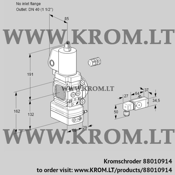 Kromschroder VAV 2-/40R/NWSLAK, 88010914 air/gas ratio control, 88010914