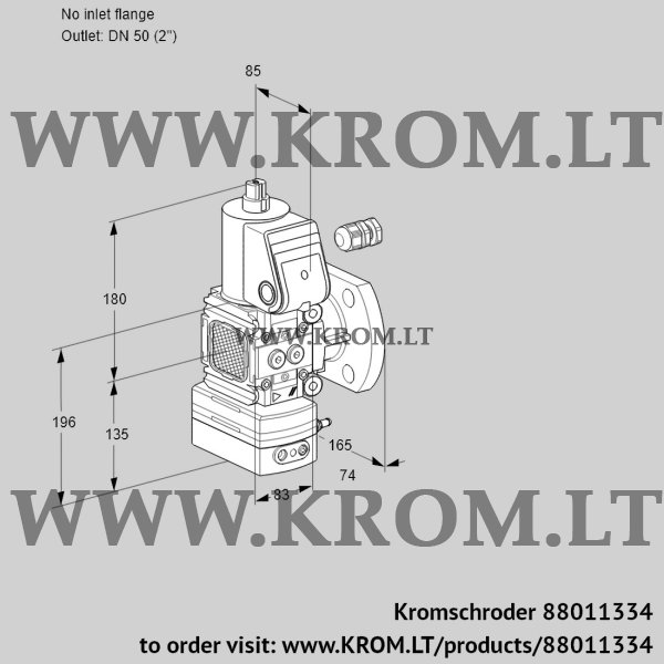 Kromschroder VAG 3-/50F/NWAN, 88011334 air/gas ratio control, 88011334