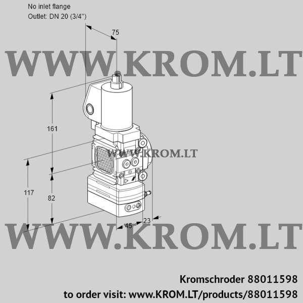 Kromschroder VAG 1T-/20N/NQSLAN, 88011598 air/gas ratio control, 88011598