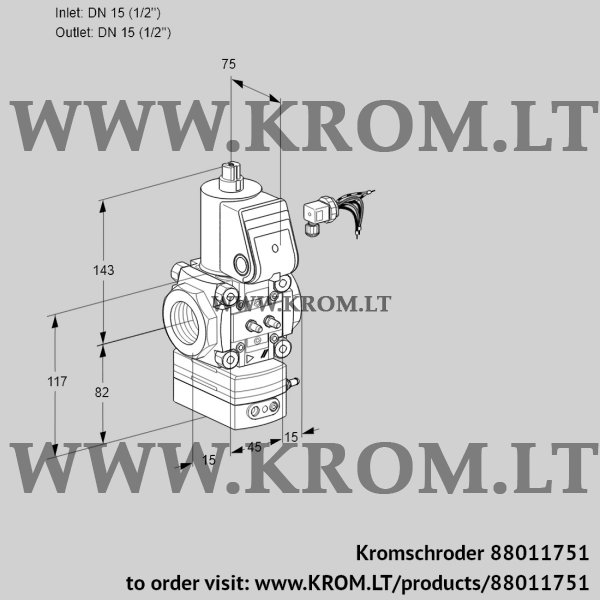 Kromschroder VAD 115R/NW-25B, 88011751 pressure regulator, 88011751