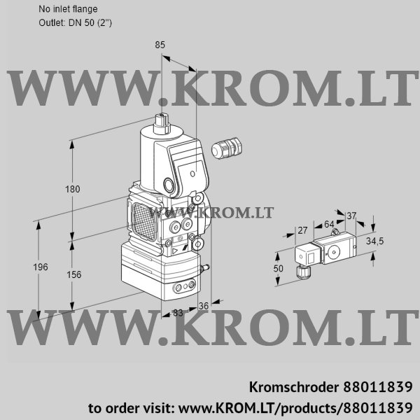 Kromschroder VAV 3-/50R/NWAK, 88011839 air/gas ratio control, 88011839