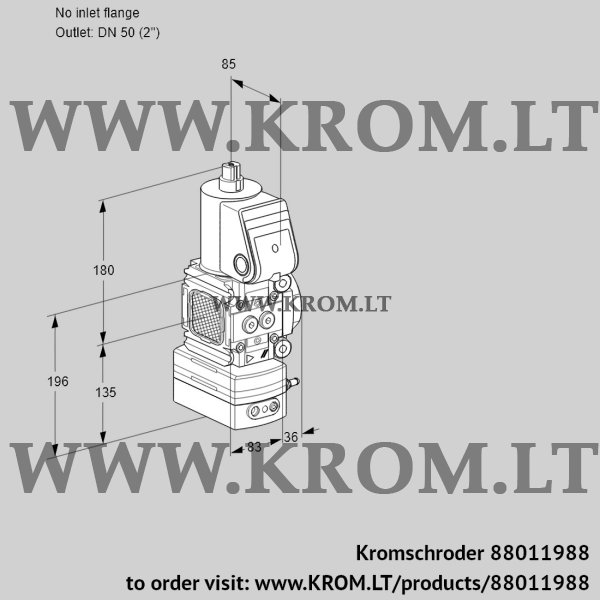 Kromschroder VAD 3-/50R/NQ-50A, 88011988 pressure regulator, 88011988