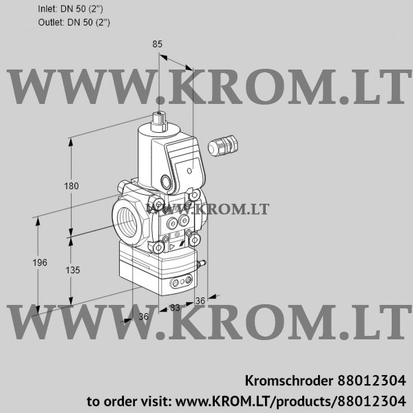 Kromschroder VAD 350R/NW-100A, 88012304 pressure regulator, 88012304