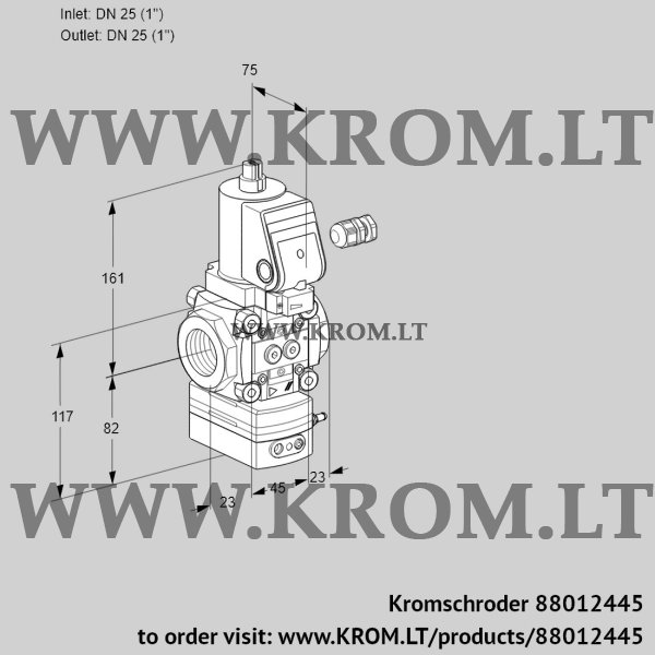 Kromschroder VAG 125R/NWSRAN, 88012445 air/gas ratio control, 88012445