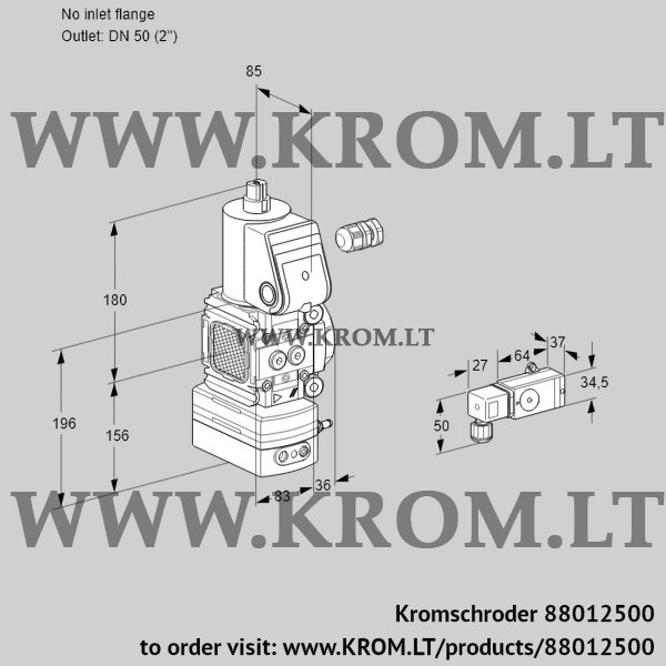 Kromschroder VAV 3-/50R/NWAK, 88012500 air/gas ratio control, 88012500