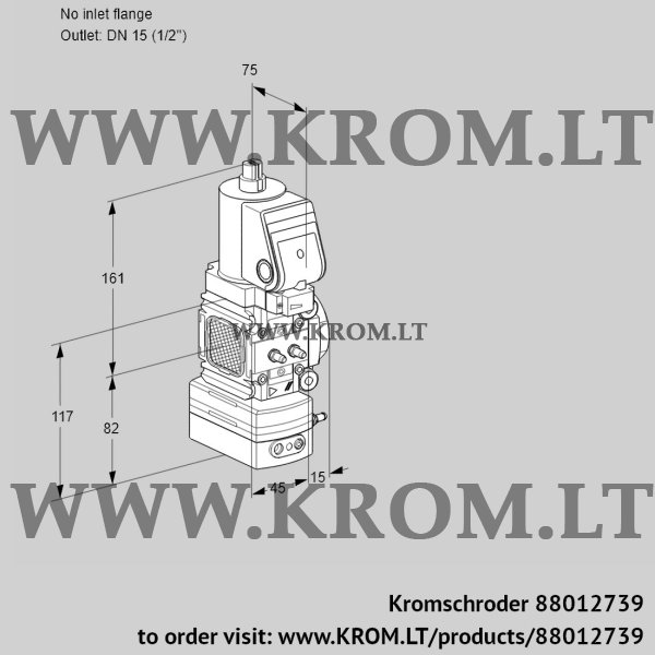 Kromschroder VAG 1T-/15N/NWSRBA, 88012739 air/gas ratio control, 88012739