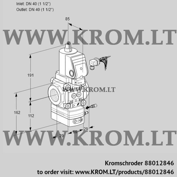 Kromschroder VAG 240R/NWSRAE, 88012846 air/gas ratio control, 88012846