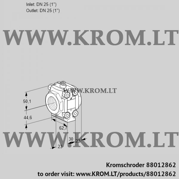Kromschroder VMV 125R05P, 88012862 fine-adjusting valve, 88012862