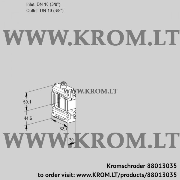 Kromschroder VMV 110R05P, 88013035 fine-adjusting valve, 88013035