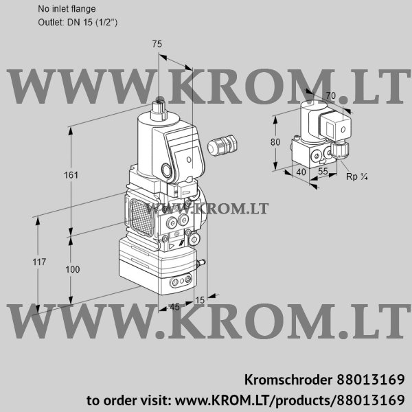 Kromschroder VAV 1-/15R/NWSRBK, 88013169 air/gas ratio control, 88013169