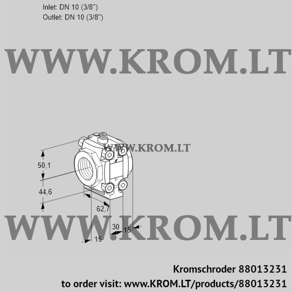 Kromschroder VMV 110N05P, 88013231 fine-adjusting valve, 88013231