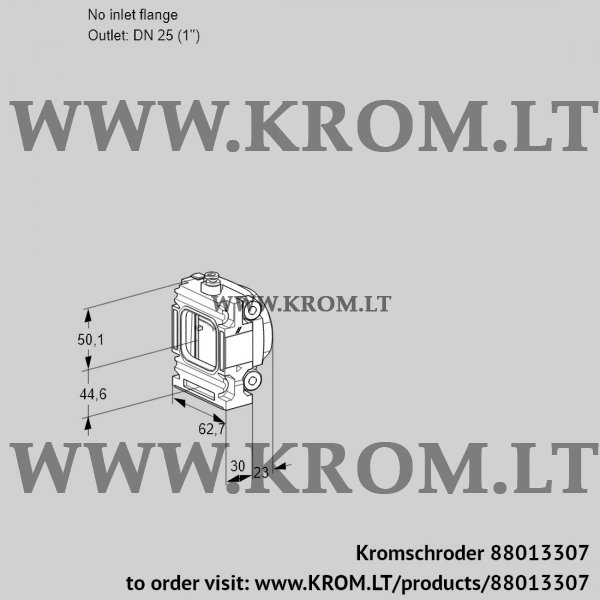 Kromschroder VMV 1-/25R05P, 88013307 fine-adjusting valve, 88013307