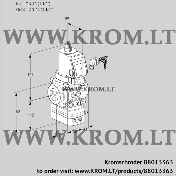 Kromschroder VAD 240R/NWSR-50A, 88013363 pressure regulator, 88013363