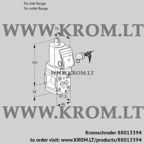 Kromschroder VAN 1-/NKGR, 88013394 gas solenoid valve, 88013394