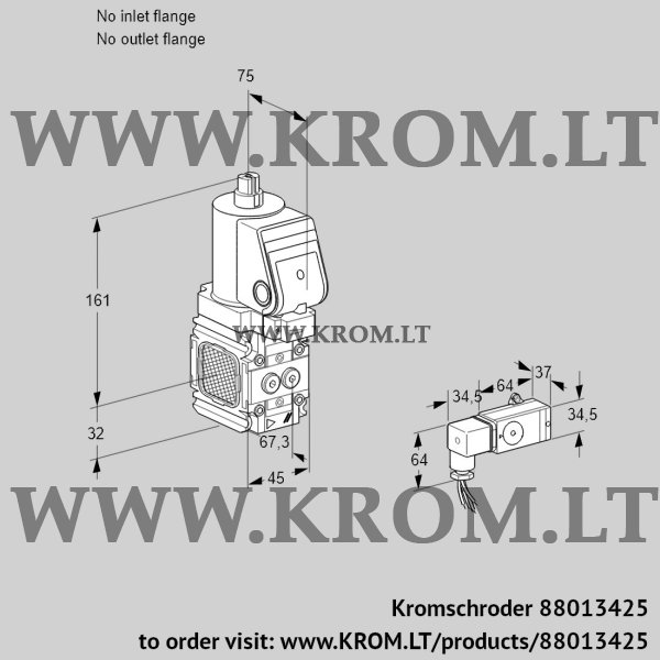 Kromschroder VAS 1T-/NQSR, 88013425 gas solenoid valve, 88013425