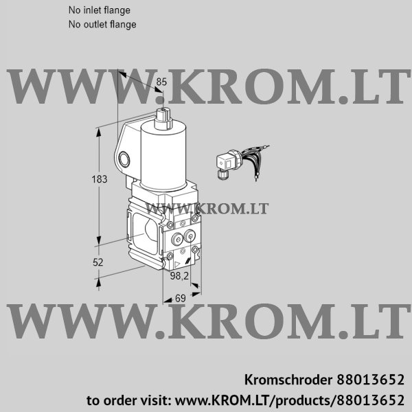 Kromschroder VAN 2-R/NWGL, 88013652 magnetic relief valve, 88013652