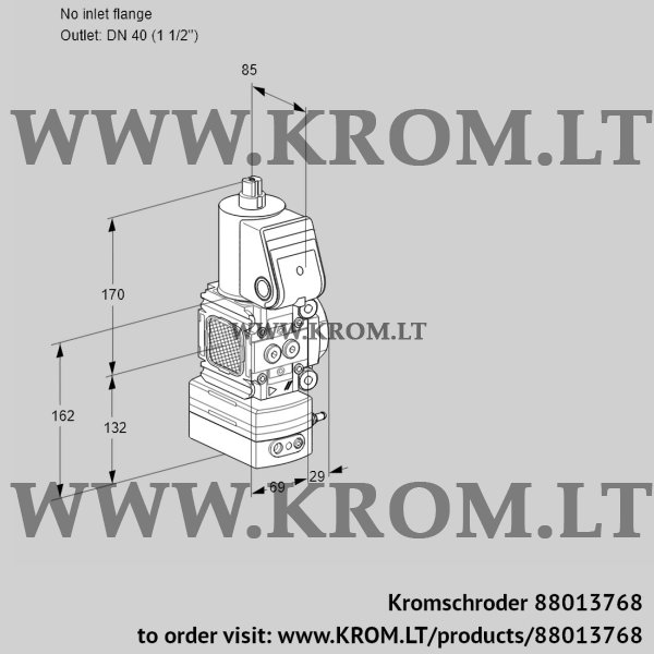 Kromschroder VAV 2-/40R/NWAK, 88013768 air/gas ratio control, 88013768