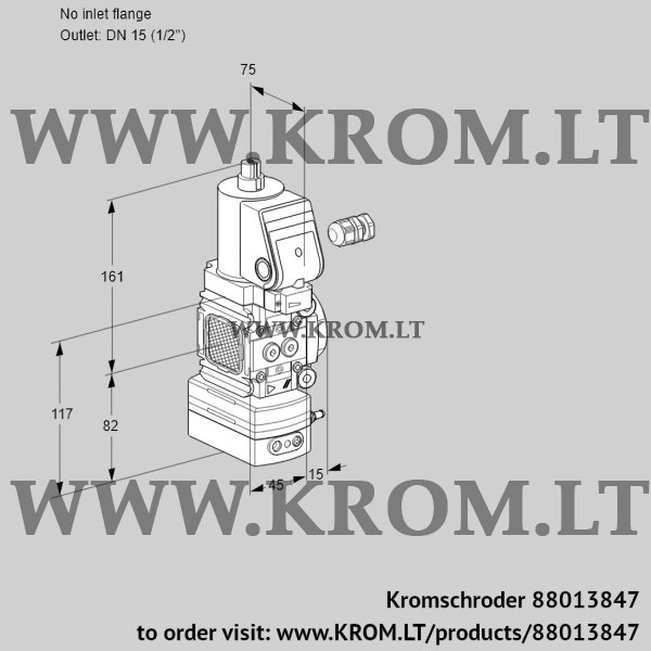 Kromschroder VAD 1-/15R/NWSR-25B, 88013847 pressure regulator, 88013847