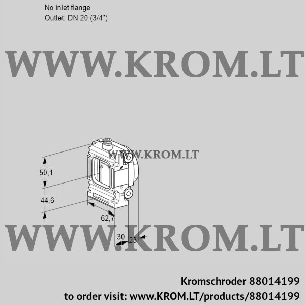 Kromschroder VMV 1-/20R05P, 88014199 fine-adjusting valve, 88014199