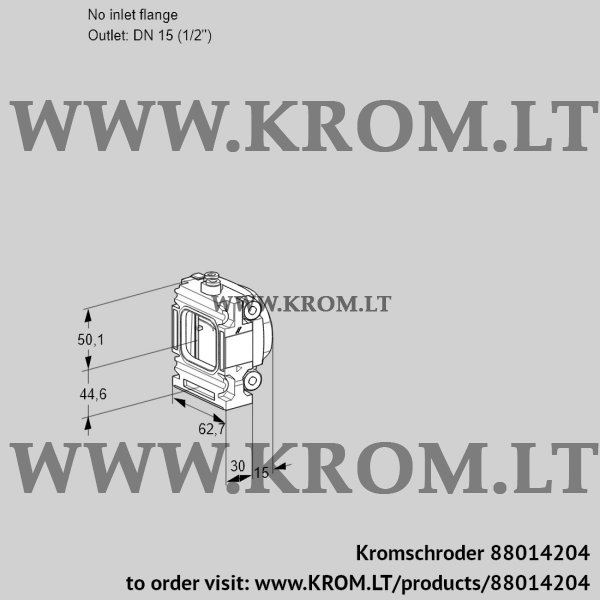 Kromschroder VMV 1-/15N05P, 88014204 fine-adjusting valve, 88014204