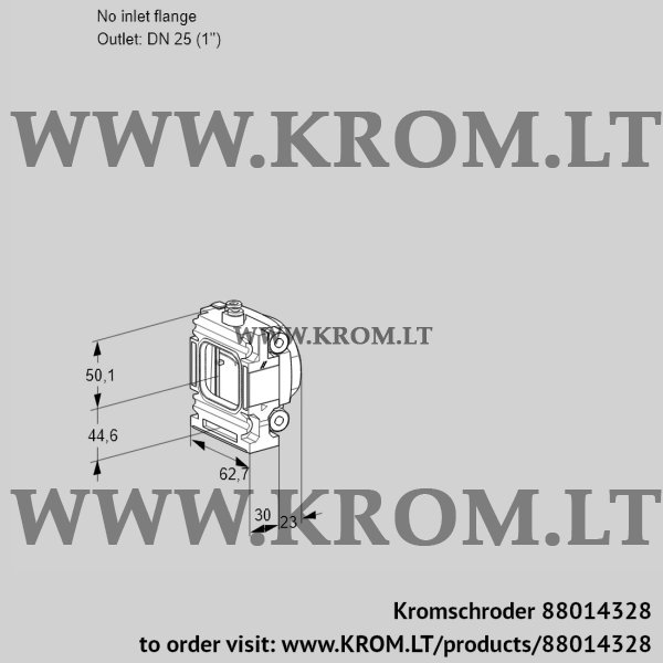 Kromschroder VMV 1-/25N05P, 88014328 fine-adjusting valve, 88014328