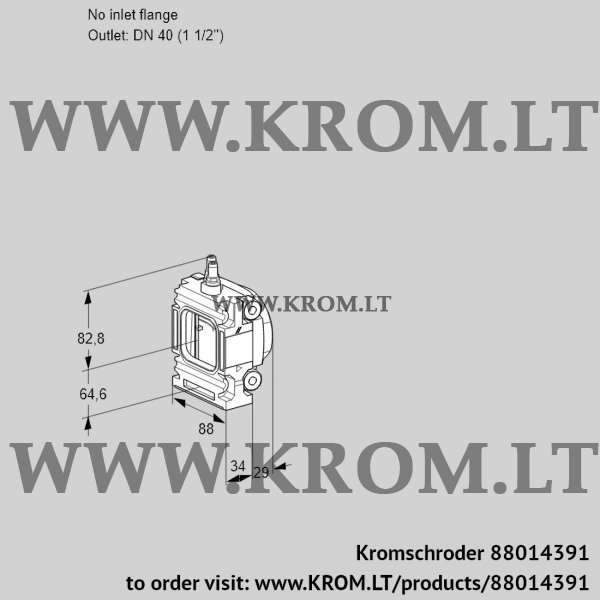 Kromschroder VMV 2-/40R05M, 88014391 fine-adjusting valve, 88014391