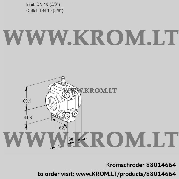 Kromschroder VMO 110N05M04, 88014664 measuring orifice, 88014664