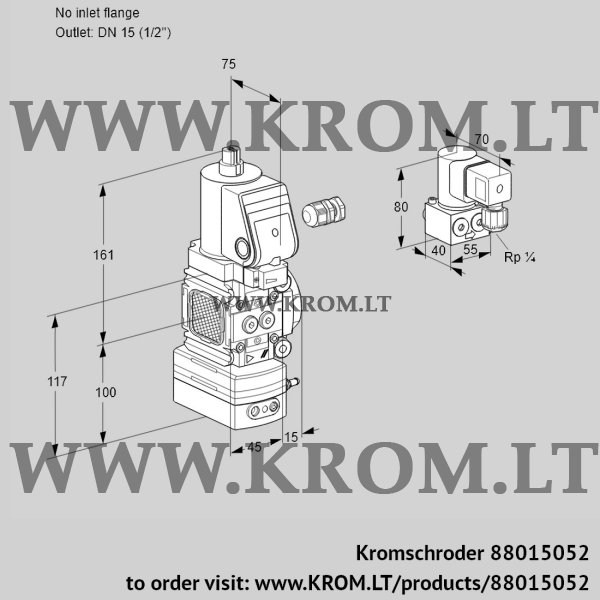 Kromschroder VAV 1-/15R/NWSRBK, 88015052 air/gas ratio control, 88015052