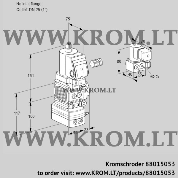 Kromschroder VAV 1-/25R/NWSRAK, 88015053 air/gas ratio control, 88015053